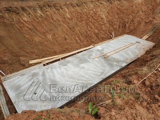 Плита под очистные сооружения